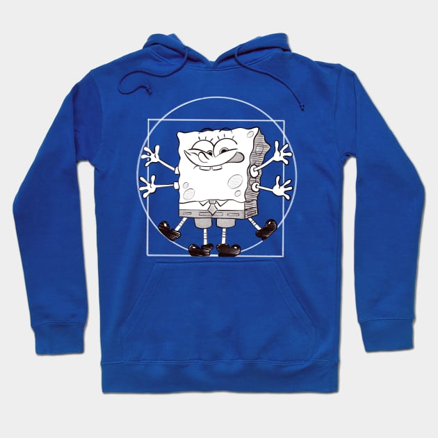 Vitruvian Spongebob - Hoodie by creativeballoon